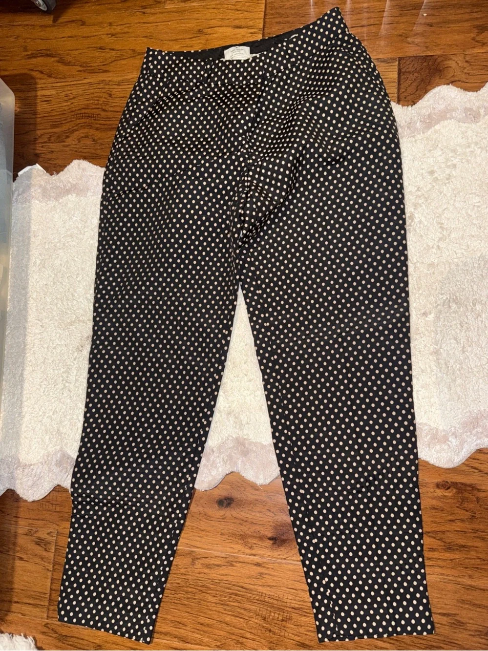 kate spade Black Polka Dot Slim Trousers